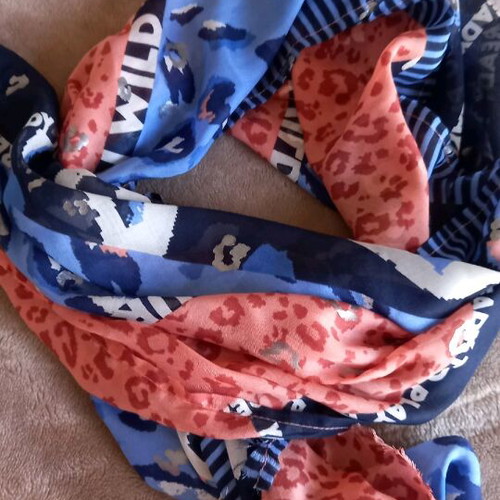 Cecil scarf like new, blue multicolor 55×160