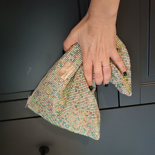 Achilleas Accessories evening clutch bag used with rhinestones