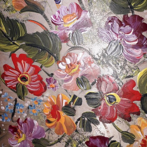 Hand-painted satin frame new with fade-resistant colors