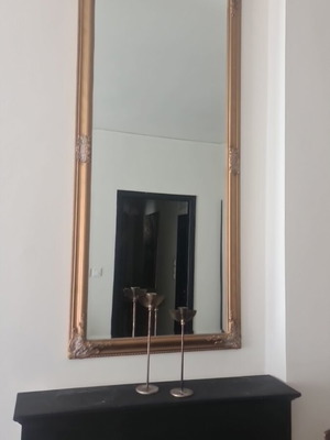 Large gold full-length mirror