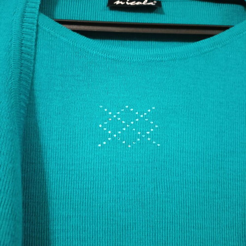 Wool sweater XXL turquoise like new