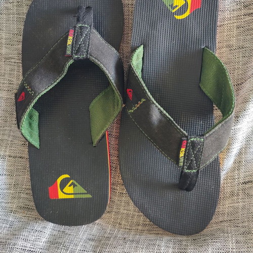 Quiksilver Unisex Flip Flops New Size 40 Black Multicolor