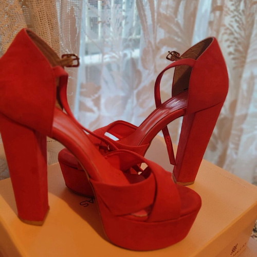 Sante women's sandals used, red, size 39