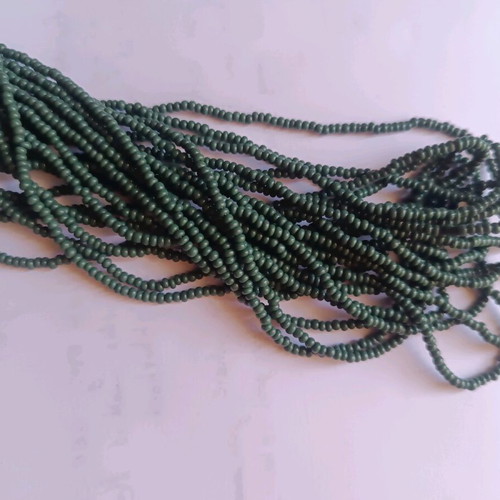 Small beads new, pack of 12 petrol matte strands 10/0