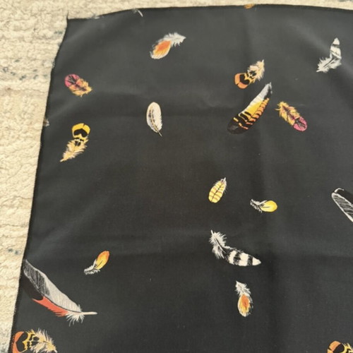 Women's scarf used dark blue