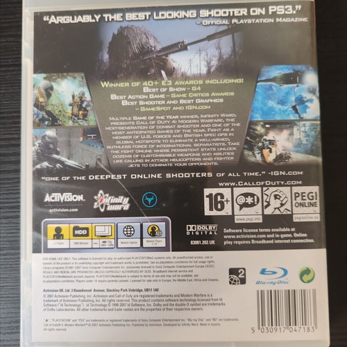 Call of Duty 4 Modern Warfare PS3 used
