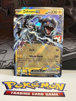 Zekrom Ex Pokémon card, stamped, double rare
