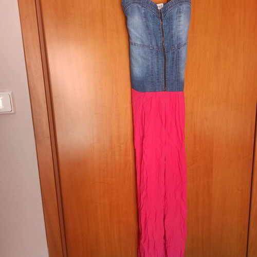 One-piece fuchsia airy jumpsuit one size new