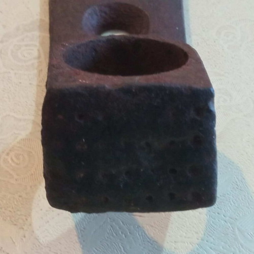 Handmade forged old adze used with master mark (X)