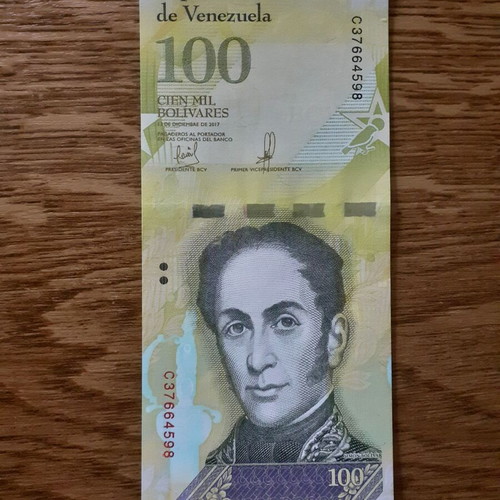 Βενεζουέλα 100.000 Bolivares χαρτονόμισμα 2017, UNC