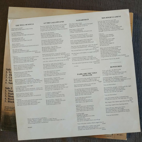 Candlemass Nightfall original vinyl record, Greek edition 1988