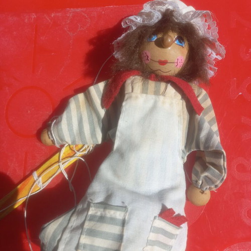 Vintage handmade marionette like new, 1980s