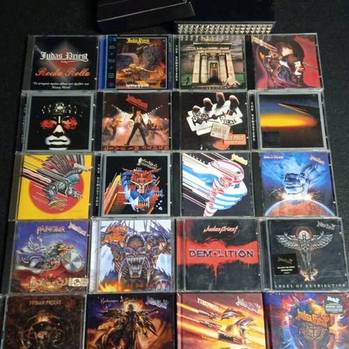 Judas Priest CD discography used, pack with Metalogy boxset and Unleashed in the East '79
