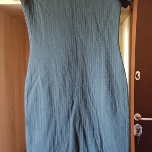 D&G Style Long Dress Medium Used, Soft Quilted Fabric, Black