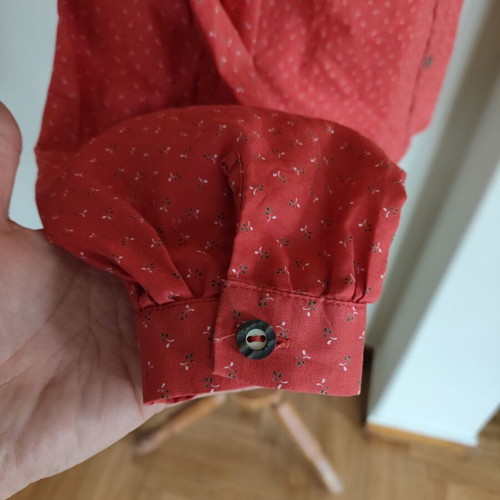 Original Distler lightweight cotton shirt with floral pattern like new, M/L