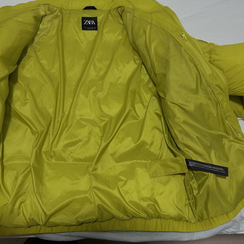 Zara puffer jacket new, yellow, size L