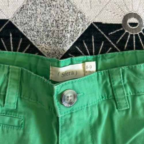 Sfera green bermuda shorts like new, size 134 cm, age 9