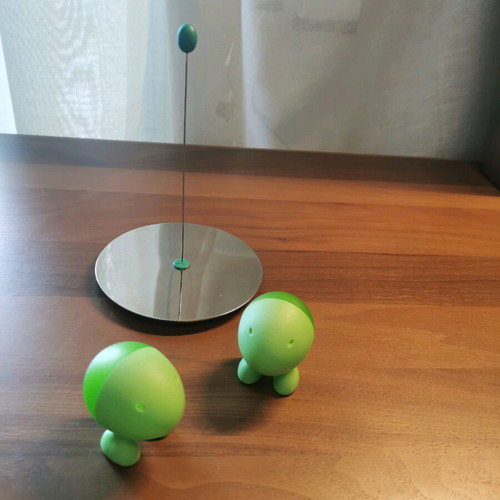 Alessi set of 3 magnetic salt and pepper used