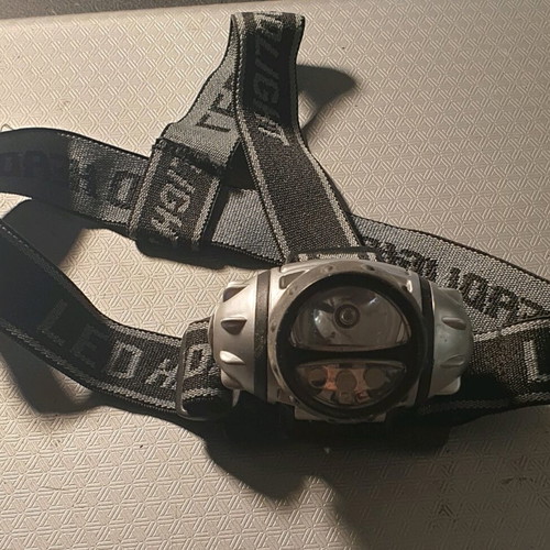 Headlamp 3+1 LED with 2 color filter lenses, new