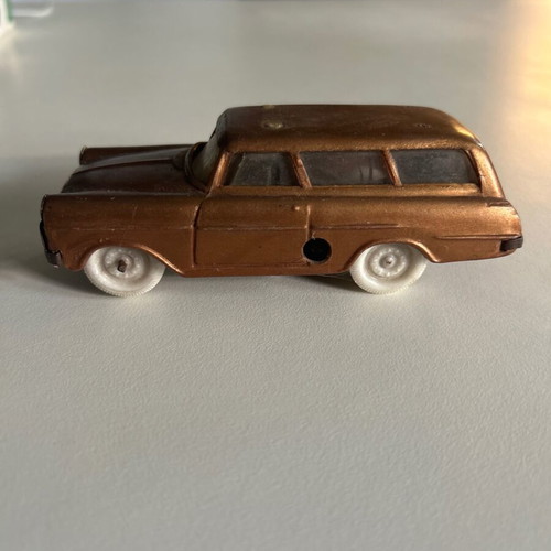 Priftis car bone toy used, 60s-70s with tin base