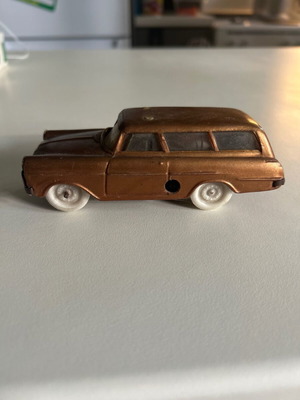 Priftis car bone toy used, 60s-70s with tin base