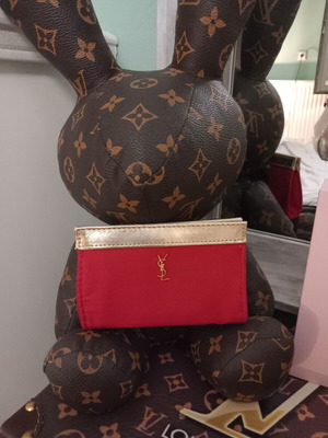 YSL Cosmetic Jewelry or Money Case New, Red