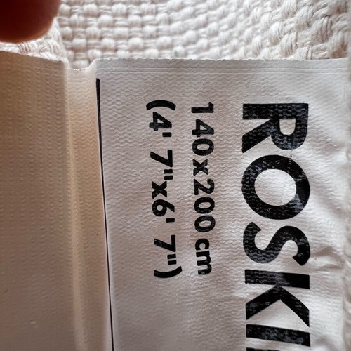 IKEA Rug new cotton 140x200 vanilla cream knitted