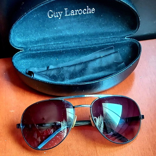 Guy Laroche GL360 men's sunglasses like new, black-silver