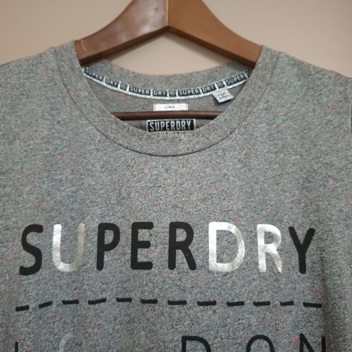 Superdry grey sleeveless T-shirt like new, size Large