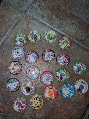 Pokemon tazos used