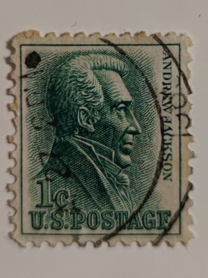 Γραμματόσημο Andrew Jackson μεταχειρισμένο, ΗΠΑ 1963, 1 ¢