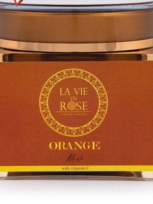 La vie en rose mask orange, lightly used
