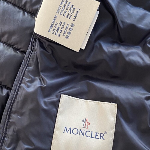 Moncler women's navy puffer gilet vest