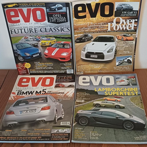 EVO magazines used, issues 23, 58, 71, 76