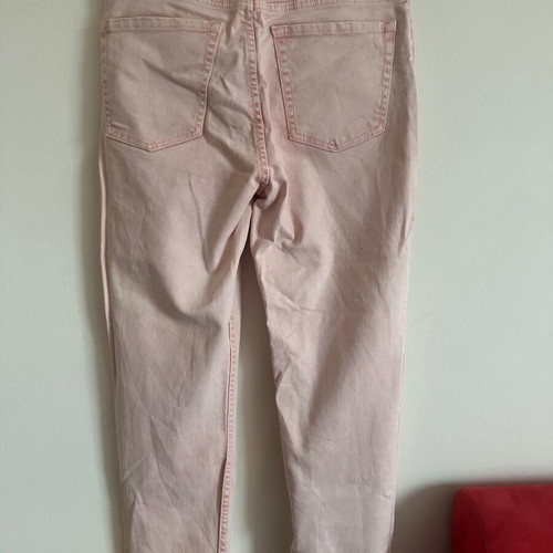 Bershka pink straight cropped jeans like new, size 38