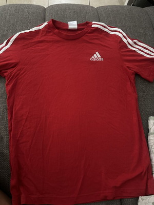 Adidas short sleeve shirt, red, size M