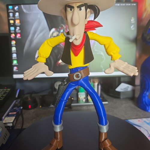 Lucky Luke 3D figure 38cm new, colorful PLA+ print