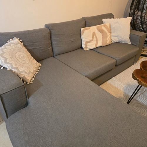 Corner sofa like new, gray, comfortable for small spaces