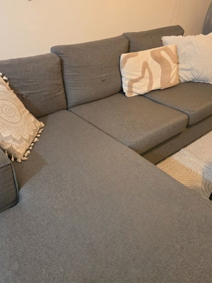 Corner sofa like new, gray, comfortable for small spaces