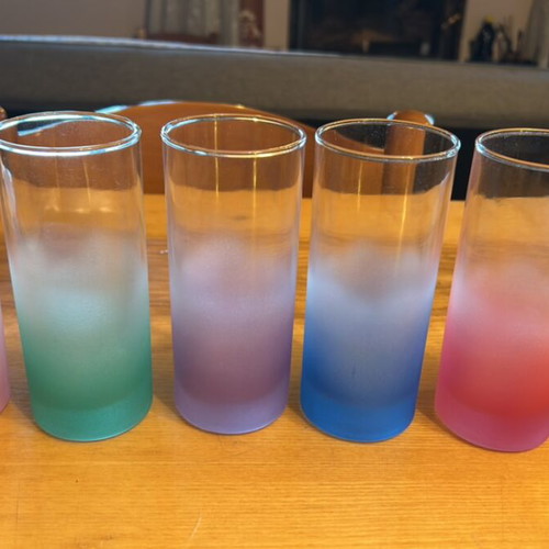 Gradient glasses like new, set of 6 pieces