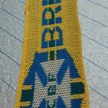 Brazil decorative wall scarf, knitted cotton with lycra