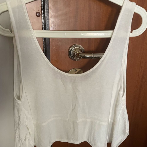 Bershka top used, white, size S