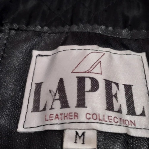 Castor leather coat Lapel medium like new, black