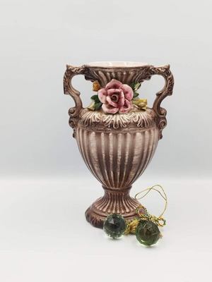 Βάζο Capodimonte μεταχειρισμένο, vintage, χειροποίητο, Made in Italy