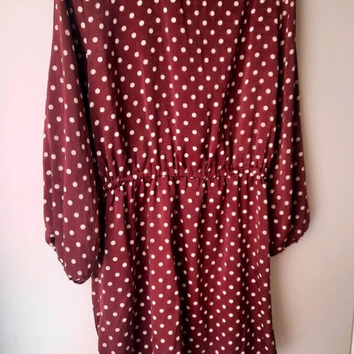 Polka Dot Mini Dress Zara used, red, size M