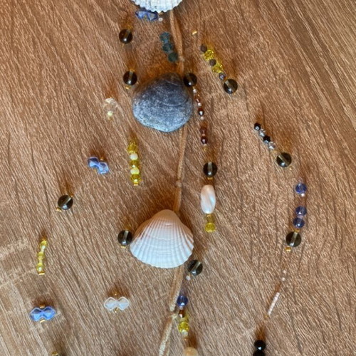 Decorative Garland with Shells handmade, 45 cm