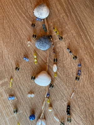 Decorative Garland with Shells handmade, 45 cm