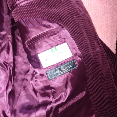 Harvie & Hudson corduroy jacket like new, burgundy Pontoglio fabric