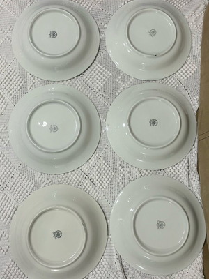Πιάτα Candia Μινωκης πορσελάνης μεταχειρισμένα, σετ 6 τεμαχίων