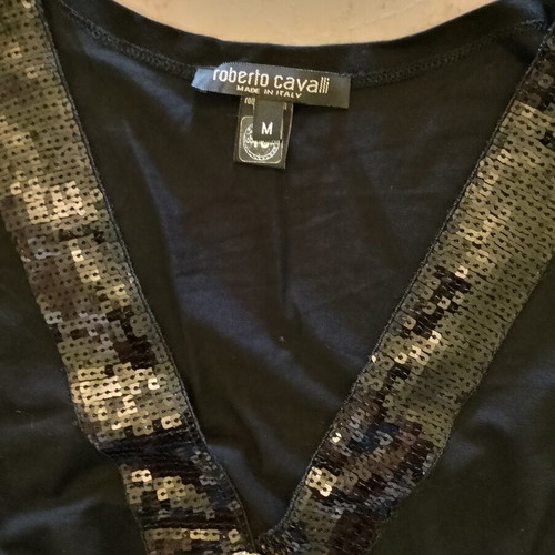 Roberto Cavalli black blouse like new